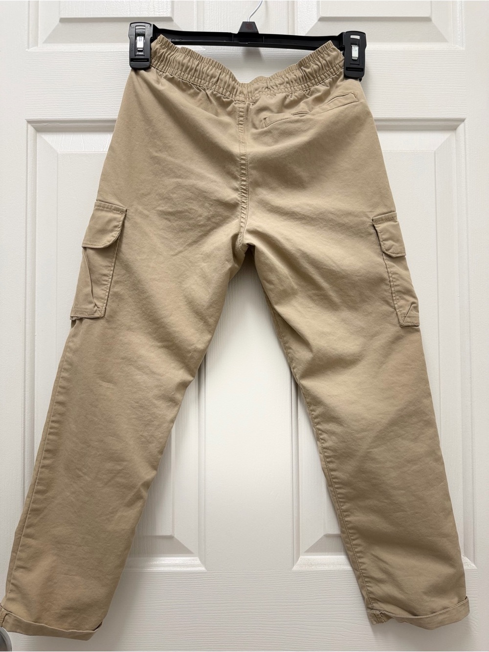 Old Navy Tech Taper Quick Dry Cargo Pants, Khaki- Elastic Waist With Drawstring - Picture 2 of 3